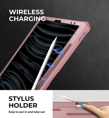Dexnor Case for iPad Pro 12.9 Inch 6th/5th/4th Generation, Heavy Duty Shockproof - Picture 42 of 60
