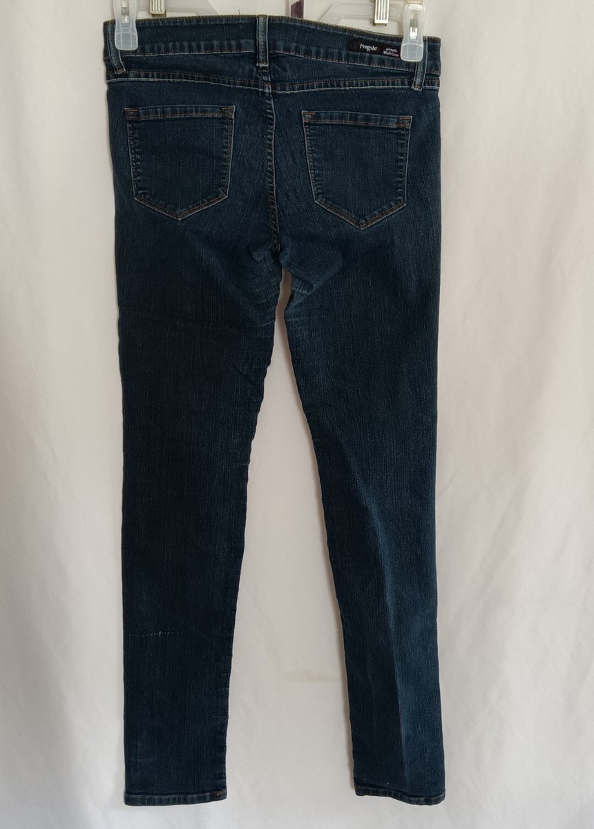 Jeans Femme Skinny Fragile Délavé Foncé - Taille 0 (25x29), Occasion Très Bon état
