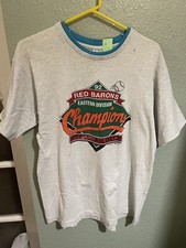 Vintage 90  s Scranton WilkesBarre Red Barons Baseball TShirt Mens Large