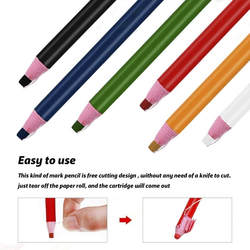 TuToy 12 Stück Marker Peel Off Chinagraph Fett Wachs