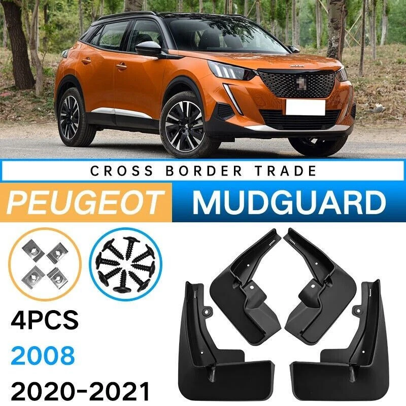 For Peugeot 2008 Accessories Car Molded Splash Guards Mud Flaps Cover  2020-2021