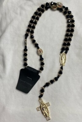 Catholic Rosary, Virgin Mary and Cross Crucifix Beaded From Mexico City