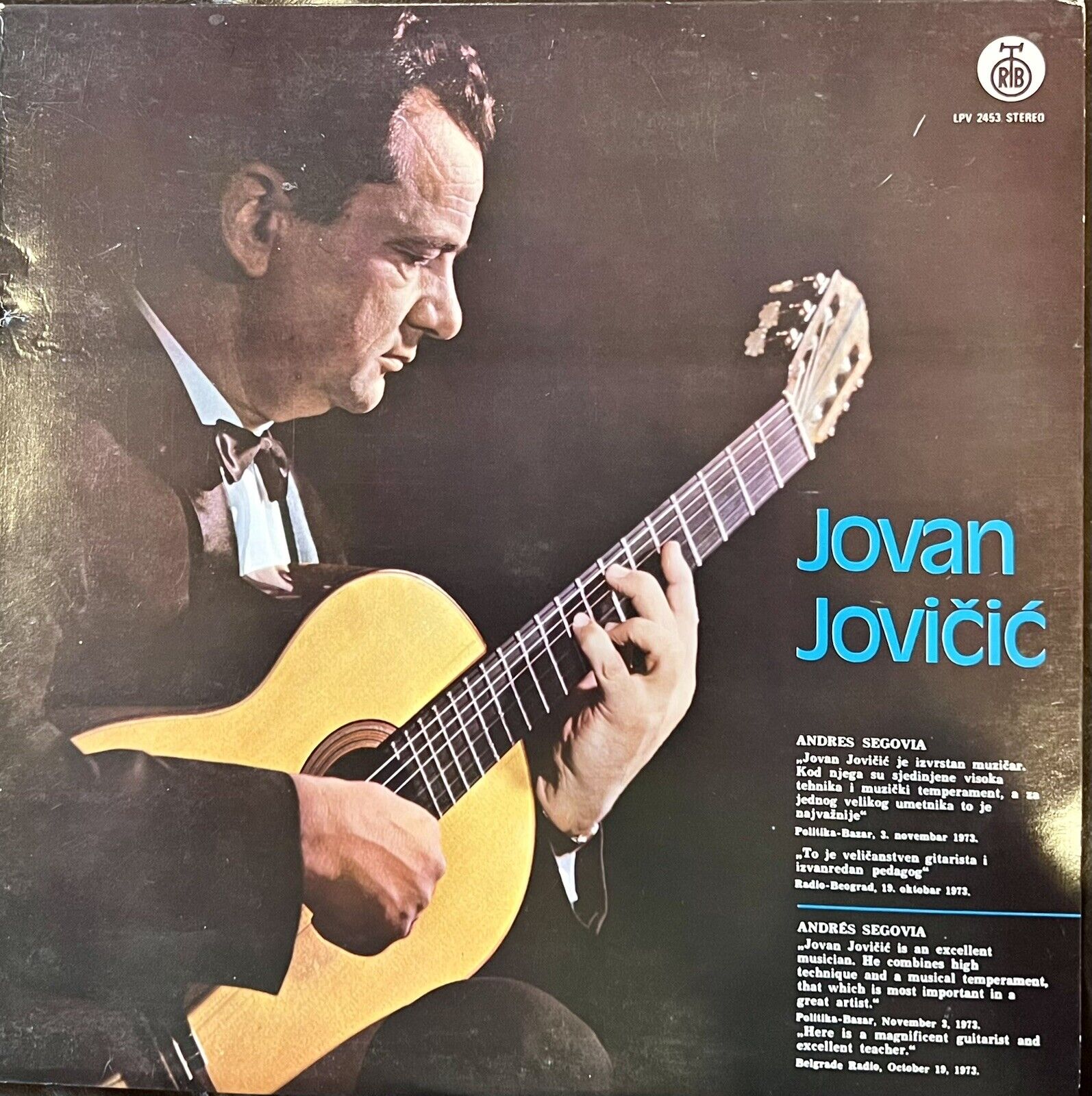 JOVAN JOVICIC Guitar (Konzert zu gitaru) - Serbian Import LP LPV-2453 - NM