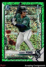 2022 Bowman Chrome Draft Green Sparkle Refractor Harry Ford 59/99 ROOKIE 1st
