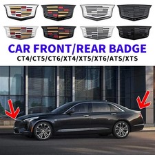 Abs Car Front Grille Rear Trunk Logo Emblem Sticker For Cadillac Ct4 Ct5 Ct6 Xt4