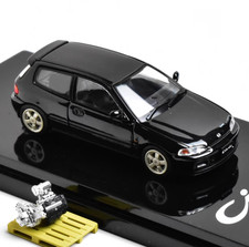 Hj 164 Black Civic Eg6 Sir-s Engine Sports Model Diecast Display Car Hj 164 Black Civic Eg6 Sir-s Engine Sports Model Diecast Display Car