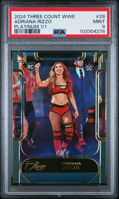 2024 Panini Three Count WWE 29 Adriana Rizzo Platinum 1/1 One of One PSA 9 MINT
