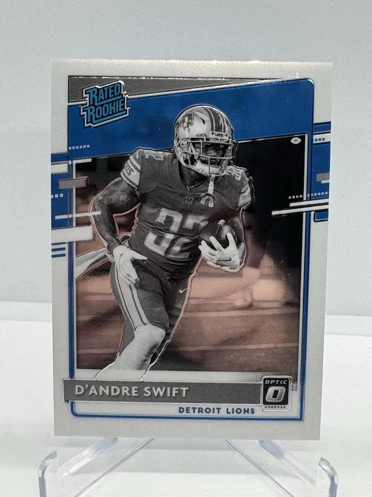 D'Andre Swift Donruss Optic 2020 RC Rated Rookie Negative Black & White