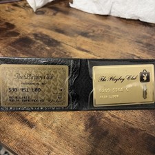 Vintage Playboy Club Key Cards, 1 Metal and 1 Plastic Presidential Membership