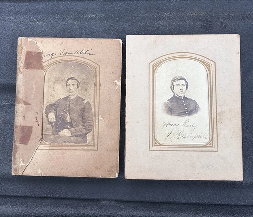 Civil War CDV Photo Album - 13 CDVs of Soldiers and Generals Id'd Tennessee