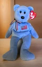 Vintage Ty Beanie Baby America the Bear Plush Toy