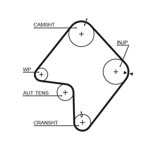 GATES-OE 5355XS Timing Belt for FORD,KIA,MAZDA,SUZUKI