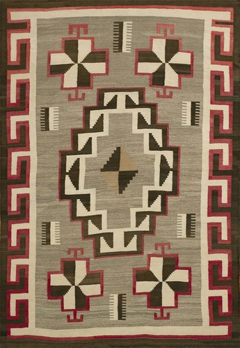 Antique Wool Gray Flat Weave Rug
