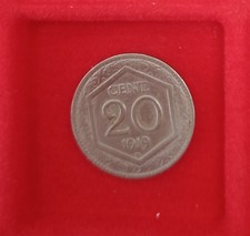 Italia regno moneta da 20 centesimi esagono 1919 contorno liscio