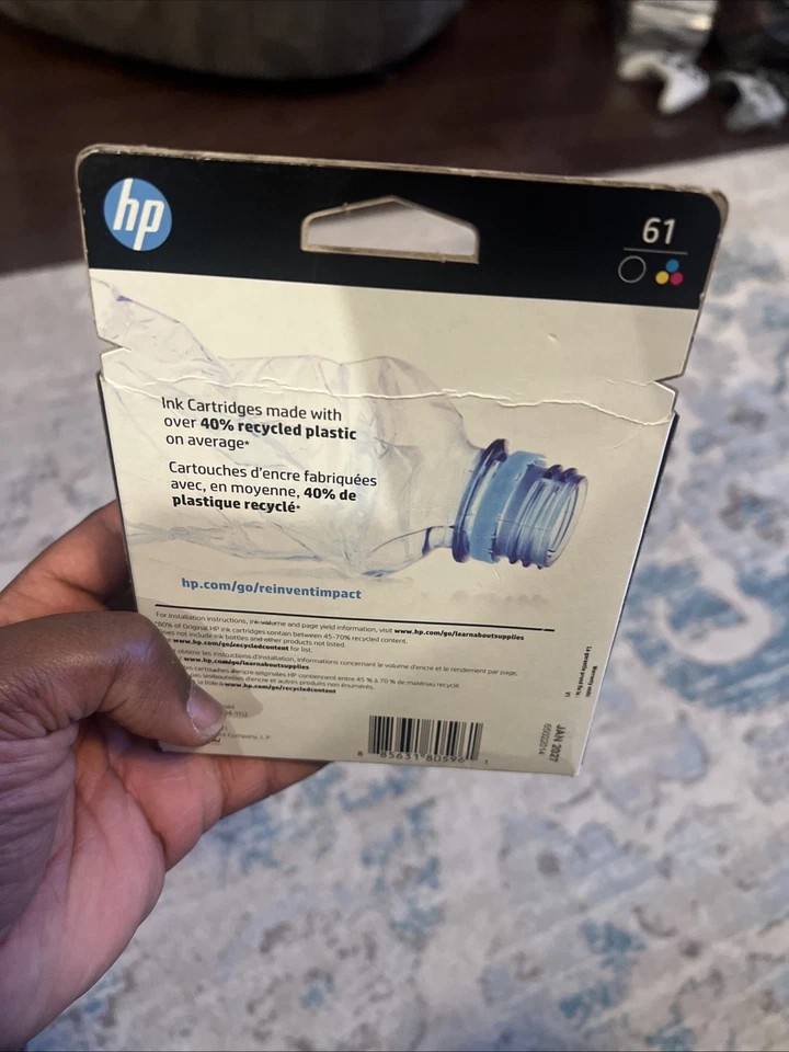 Nuevos cartuchos de tinta HP 61 combo negro y tricolor - caducidad enero 2027 Foto 3 de 4