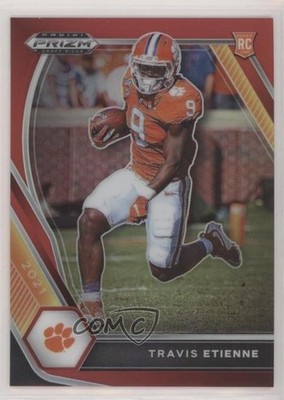 2021 Panini Prizm Draft Picks Red 230/299 Travis Etienne #107 Rookie RC n1u