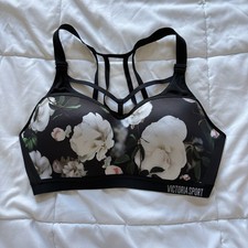VSX Sport Victoria  s Secret Womens Black Floral Wireless Sports Bra Padded