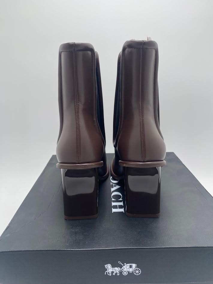 Coach Women's Geneva Leather Ankle Bootie 8.5 Maple CN127 thumbnail 4