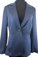 Cabi Jacket/Blazer Size 8 Sunset Kiss Blue Windowpane