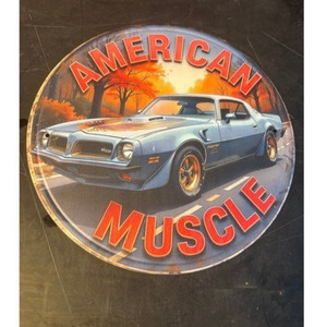 Vintage style Tough Film American Muscle Metal Sign