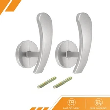 2Pack Aluminum Alloy Wall Mounted Curtain Holdback Drapery Holder Hook Silver