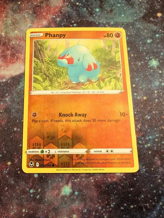 Pokémon TCG Reverse Holo Phanpy 91/195