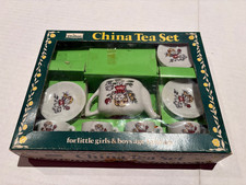 VINTAGE 1970s Chilton CHINA TEA SET Children's Dishware in BOX