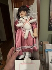 Porcelain Doll by Classic Creations Brown Hair 12" in Length