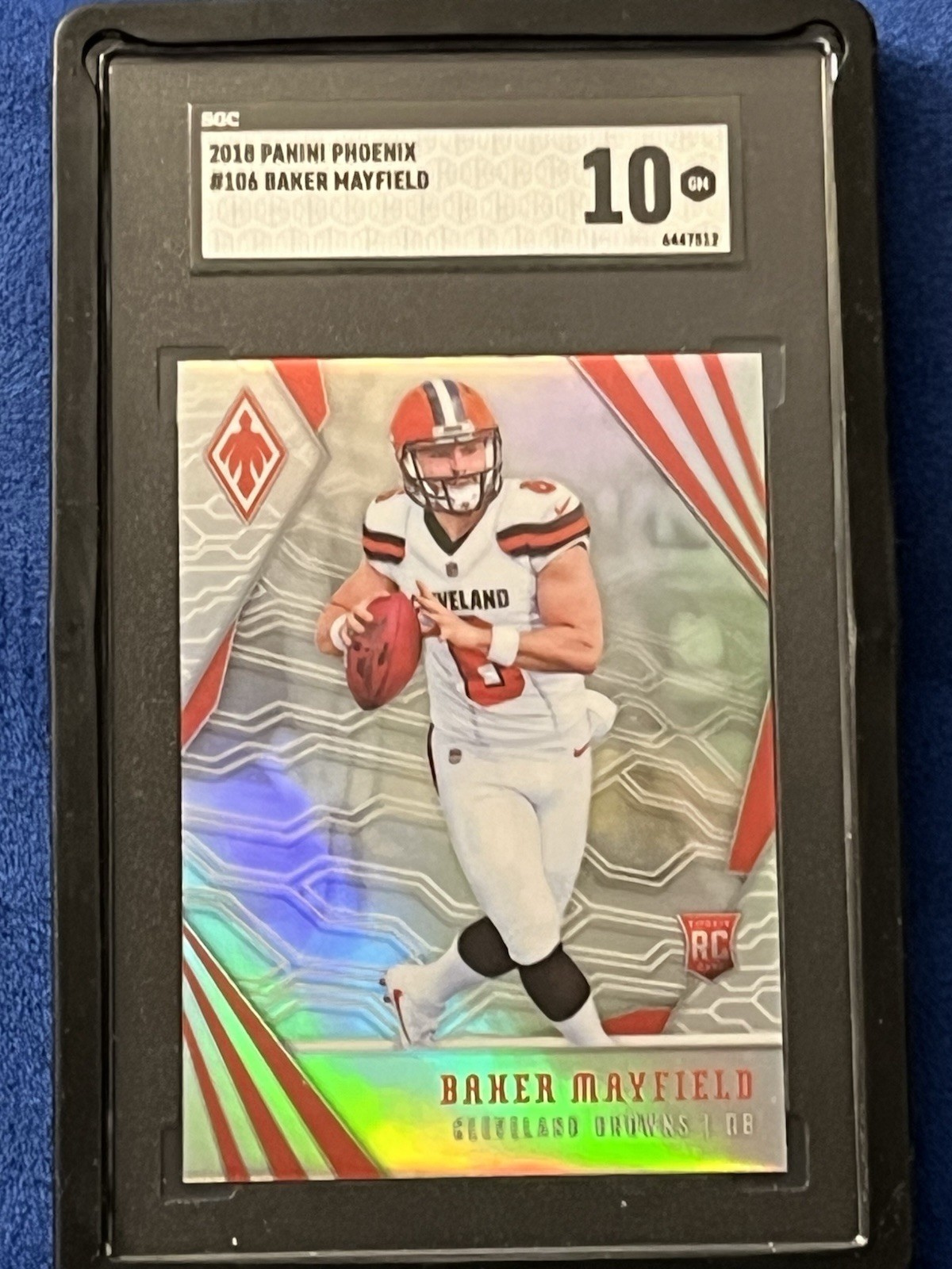 2018 PANINI PHOENIX #106 BAKER MAYFIELD ROOKIE RC SGC 10 Silver