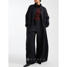 ASOS Design Curve Tailored Super Wide Leg Pants in Charcoal