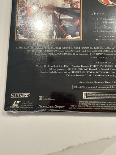 AMADEUS Laserdisc - Rare Pioneer Special Edition - NEW SEALED! - Picture 7 of 9