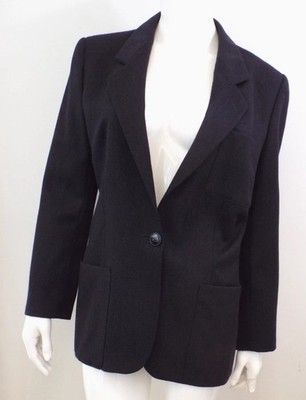 Vintage Giorgio Armani Charcoal Gray Wool Blazer Suit Jacket Italy Size 42