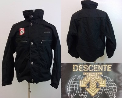 Descente Ski Jacket Men's L Black Coach's Jacket Embroidered #J3476