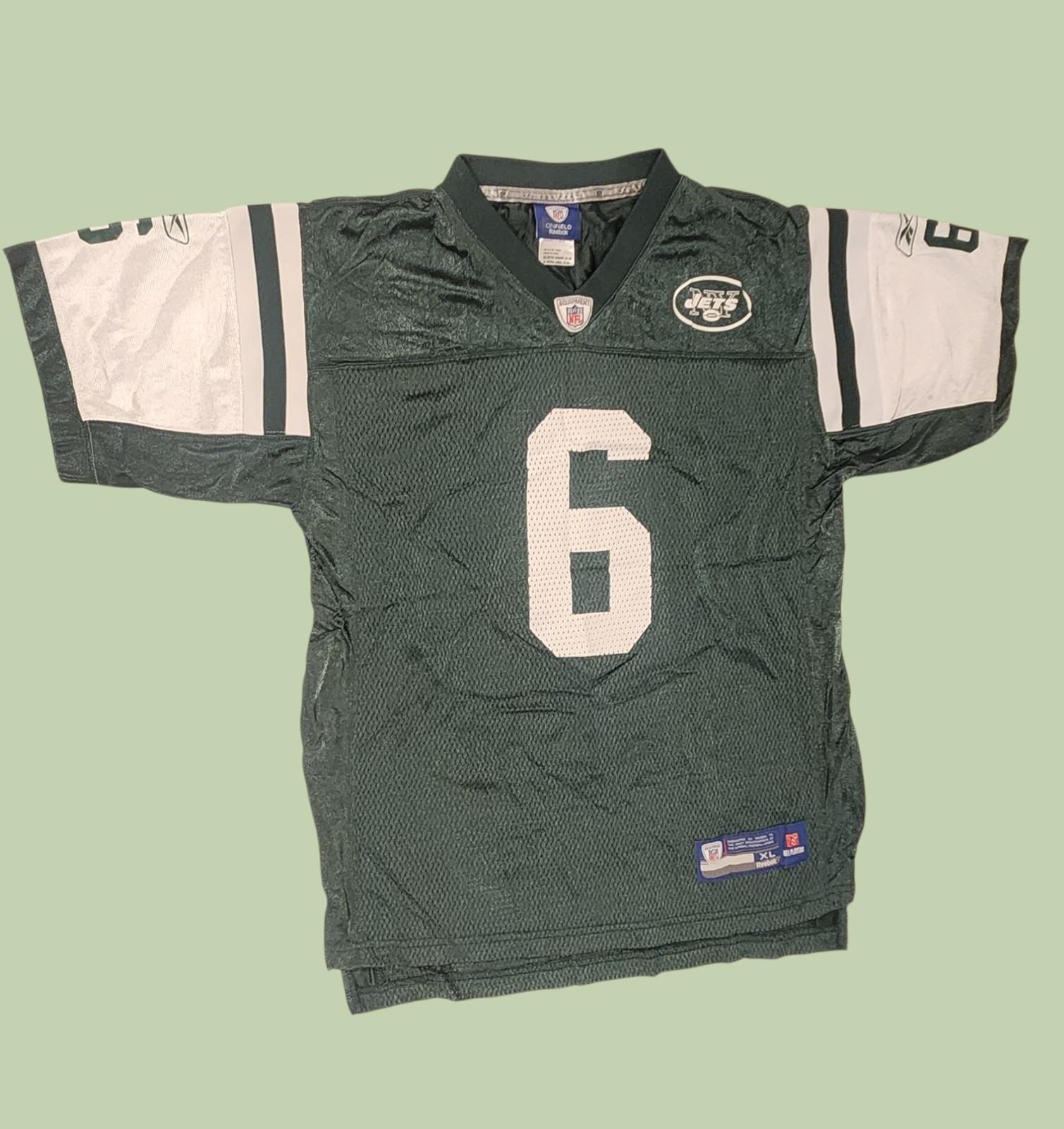Reebok NFL New York Jets #6 Sanchez Jersey Size Youth Extra Large 