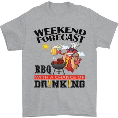 Grillen Wochenende Forecast Bbqing Alkohol Bier Herren 100% Baumwolle