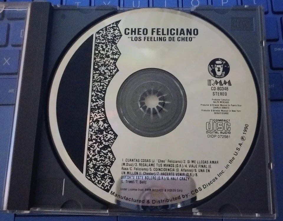 Cheo Feliciano - Los Feelings De Cheo (CD, 1990) Sony Discos, CD- 80348 - Image 3 of 3