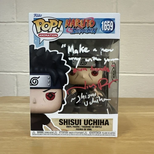 Naruto Shippuden Shisui Uchiha Funko Pop SIGNED! (Quoted + Doodle + Protector)