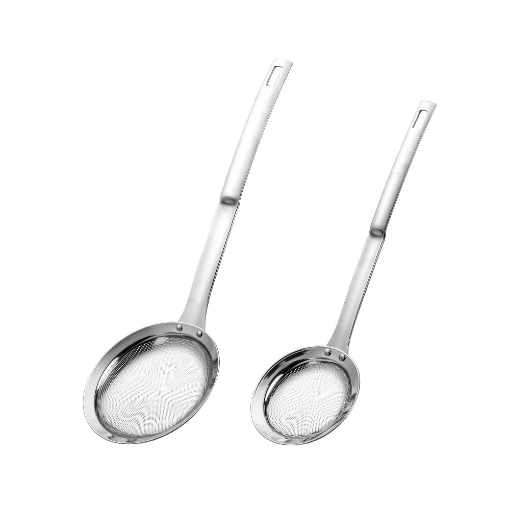Kitchen Skimmer Strainers Stainless Steel Mesh Colanders Food Strainers Set F...