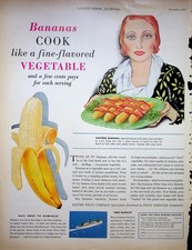 Original 1931 Vintage print AD: United Fruit Company Bananas #Collective