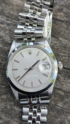 Rolex Datejust 1600 Gray Pie-Pan Dial Men's Automatic Watch 1970