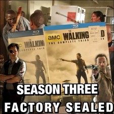The Walking Dead: Complete Season 3 BLU with Slipcover ZOMBIES New  Sealed 