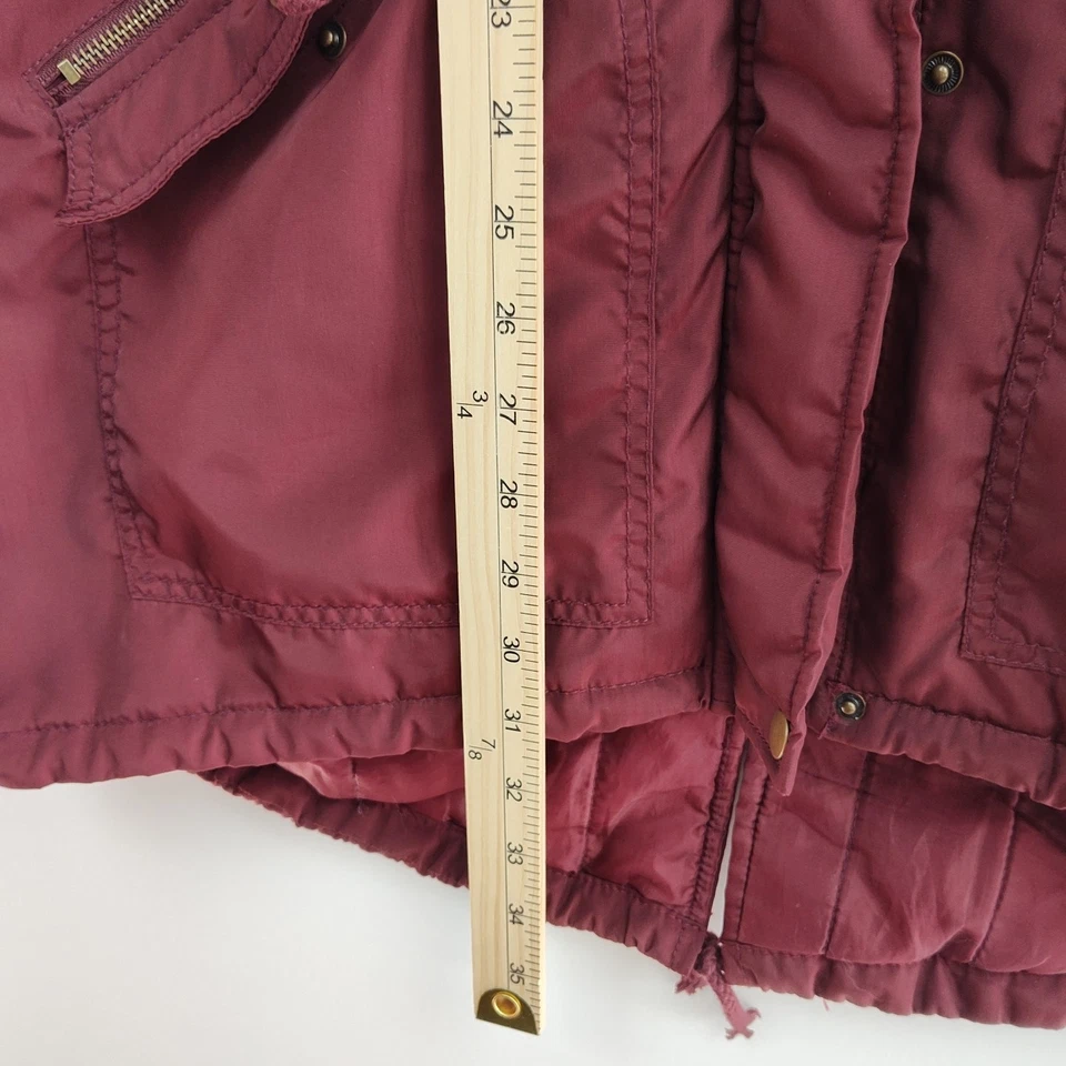 Mossimo Supply Co. Abrigo parka aislante para mujer, XL, burdeos, con capucha en muy buena condición Foto 3 de 4