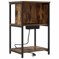 Nachttisch GeräUcherte Eiche 38X31X61 Cm Holzwerkstoff Beistelltisch