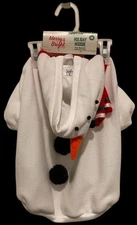 Merry & Bright Snowman Dog Hoodie New w/hanger Tag Medium Christmas Party
