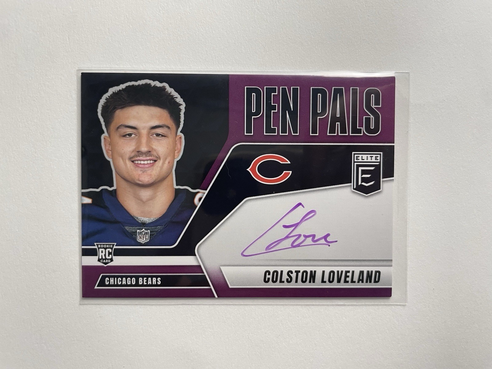Colston Loveland Donruss Elite Pen Pals Purple Auto Rookie 2025
