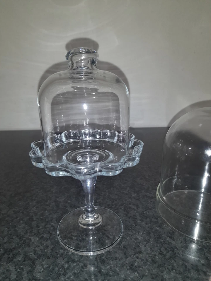 Set Di 2 Alzatine Per Dolci In Vetro Trasparente Von Scatole - Immagine 2 di 4