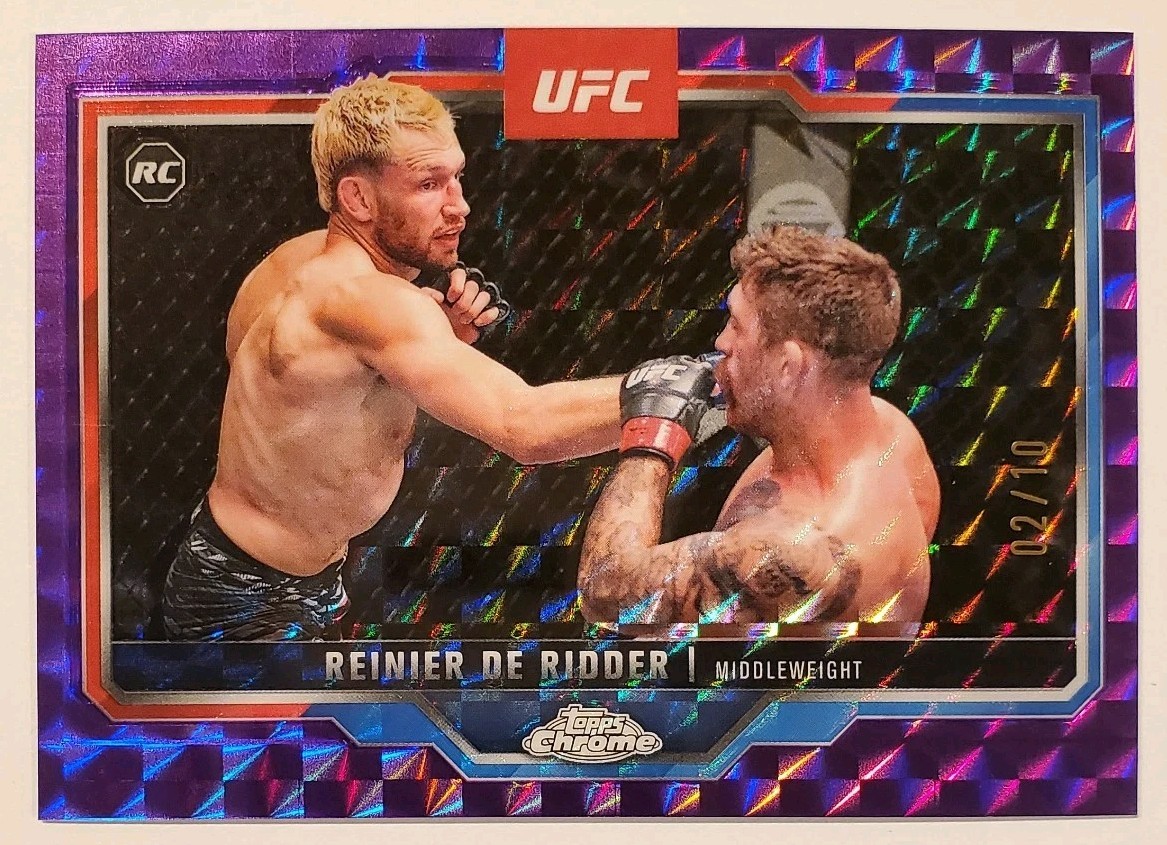 Reinier de Ridder 2025 Topps Chrome UFC - #185 Geometric Purple /10 (RC)!