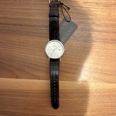chinese dress ladies Bulova Men's Classic 3-Hand Calendar Date Quartz Leather Strap Watch,  Buckle, 37mm Style: 96B104 : Clothing, Shoes & Jewelry