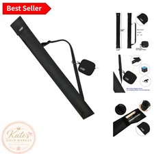 Compact 1/2 Billiard Stick Storage Bag - 32 Inches, Black with Easy Access Pouch