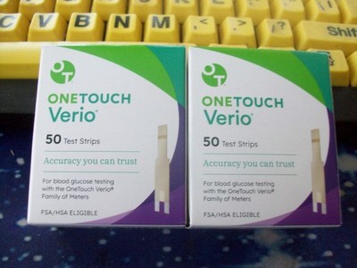 50 ONE TOUCH VERIO TEST STRIPS, 1 X 50, EXP 10-31-26, GOOD SEALED BOX
